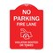 Signmission No Parking Fire Lane W/ Graphic Violators Booted or Towed Heavy-Gauge Alum, 18" x 24", RW-1824-23737 A-DES-RW-1824-23737 - alternate 1